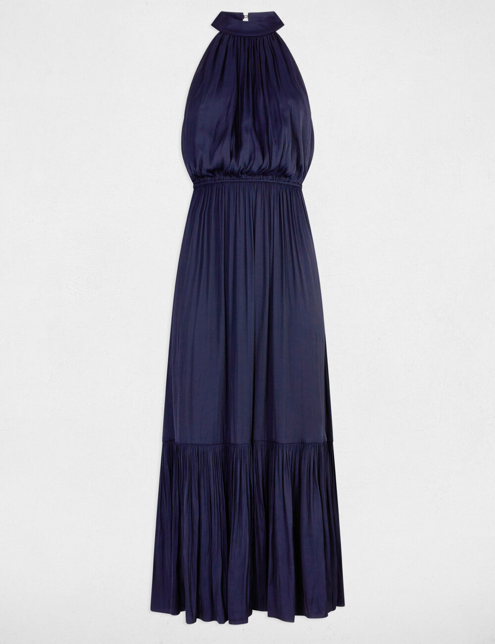 Maxi loose A-line dress navy blue women