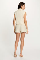 High-waisted shorts cream women