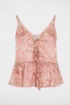 Printed top with straps multicolor women