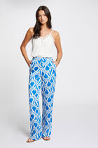 Printed wide leg trousers multicolored women