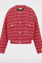 Short tweed jacket multicolored women
