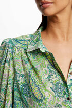 Long-sleeved printed shirt multicolored women