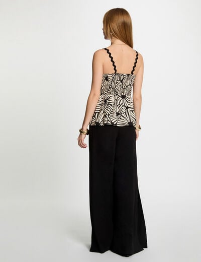 Printed top with straps multicolor women