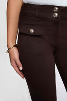 Bootcut trousers dark brown women