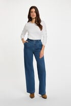 Fitted sweater with rhinestones white women