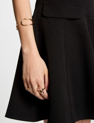 A-line mini dress black women