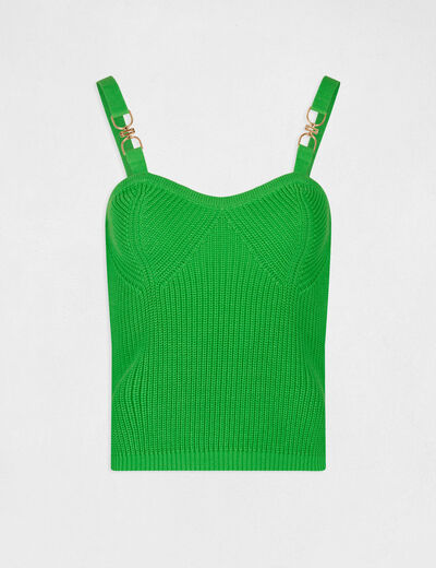 Vest top with ornaments green ladies'