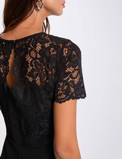 Fitted lace dress black women