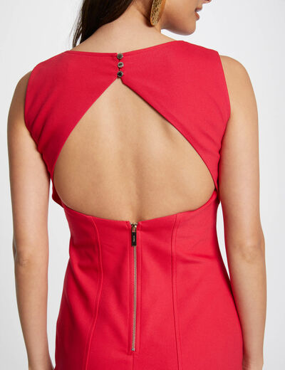 Tight mini dress with slit medium red ladies'