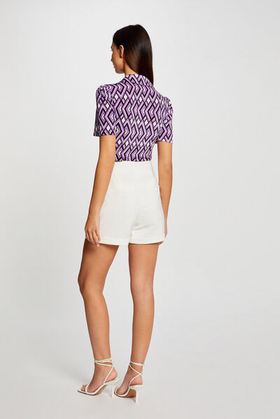 Printed short-sleeved t-shirt multico ladies'