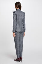 Peg trousers check print multicolor women
