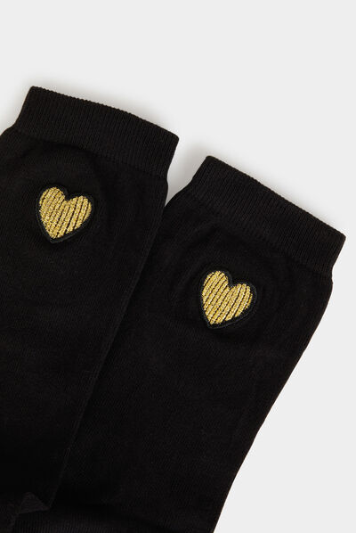 Box with 4 pairs of socks gold ladies'