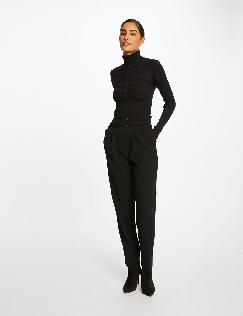 pull manches longues col roule noir femme Pull manches longues col roulé noir femme