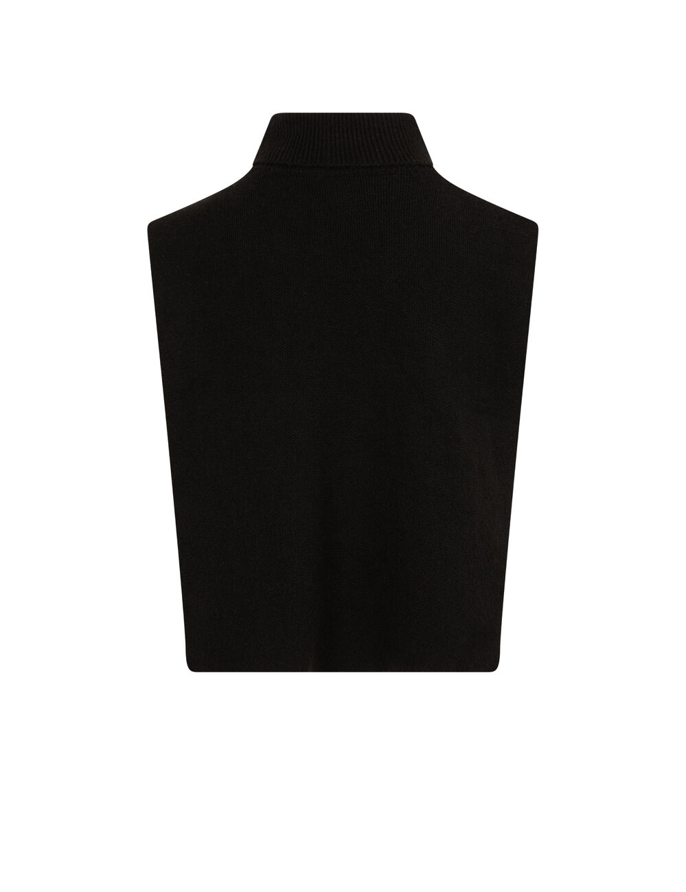 Poncho with rhinestone collar black women