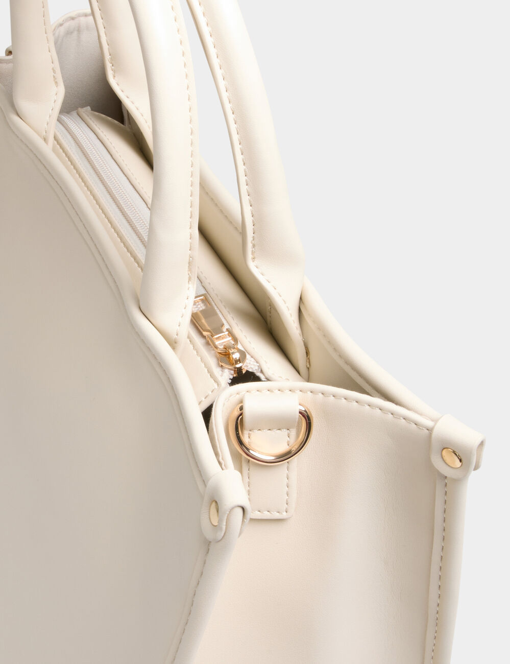 Embroidered tote bag ivory women