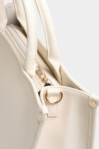Embroidered tote bag ivory women