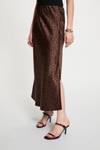 Satin long skirt multicolor women