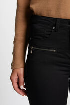 Slim jeans zipped details black women