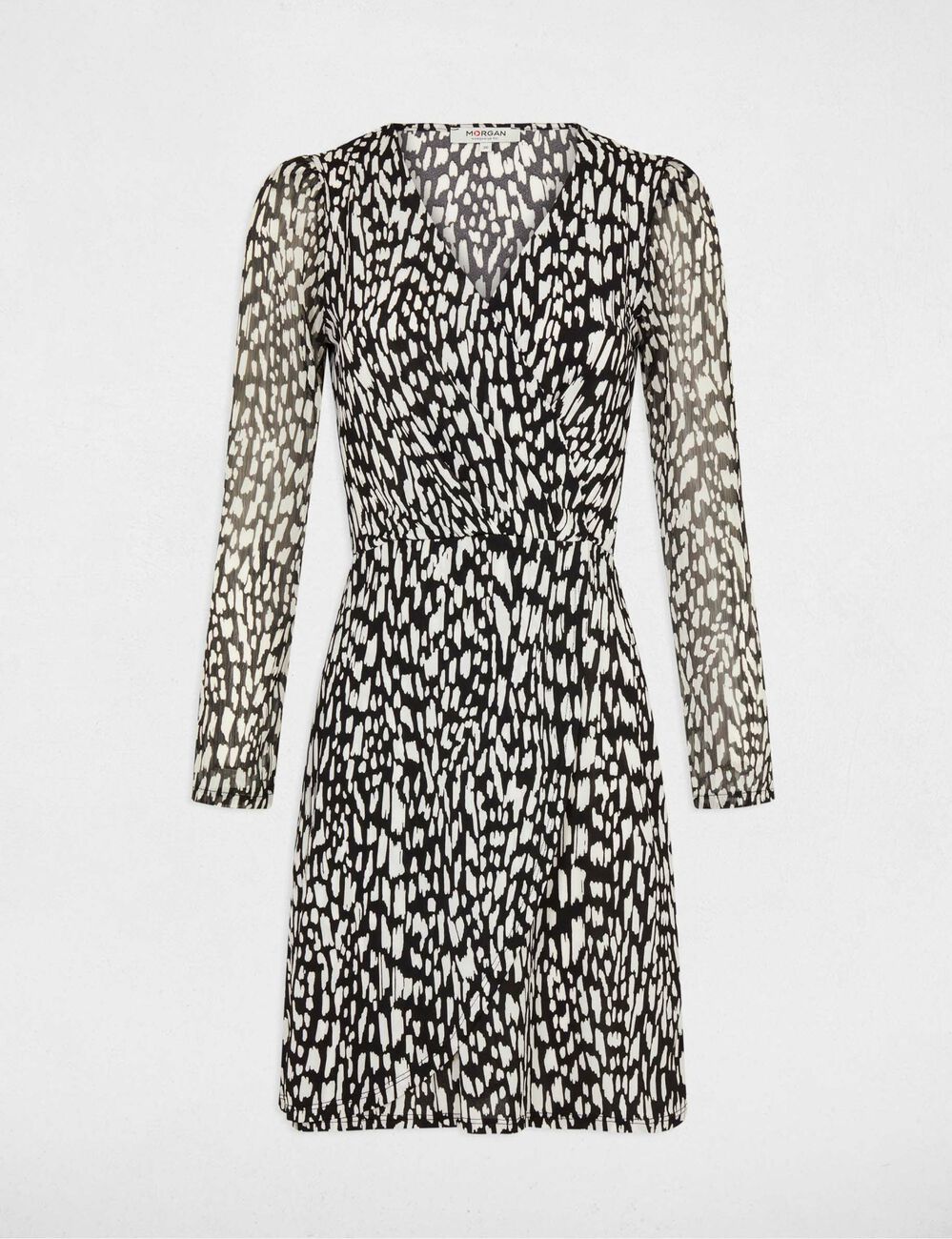 Straight dress with abstract print multicolored women
