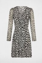 Straight dress with abstract print multicolored women