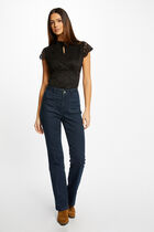 Short-sleeved t-shirt with lace black women