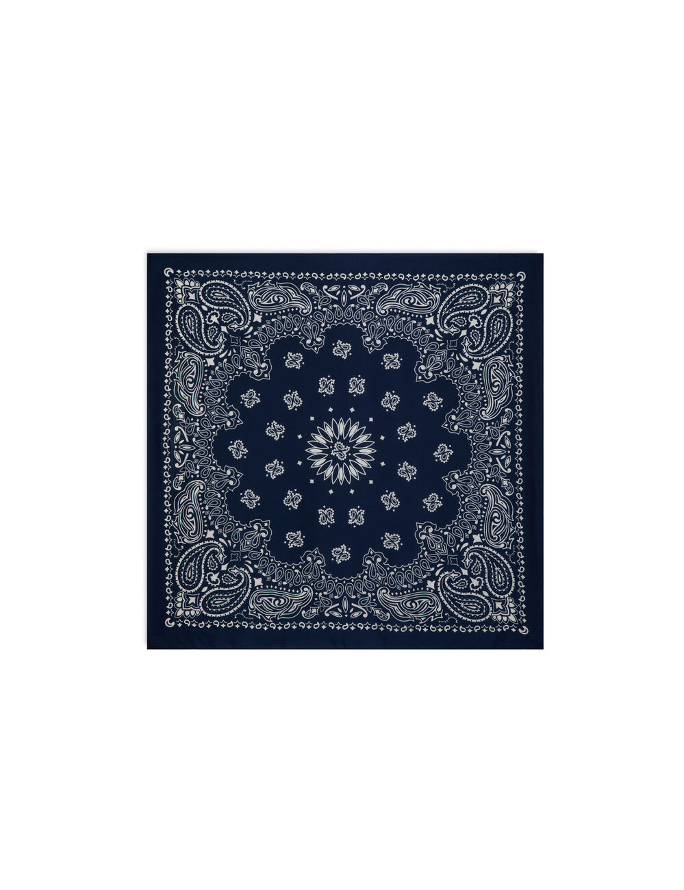 Satin scarf navy blue women