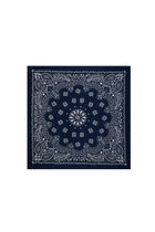 Satin scarf navy blue women