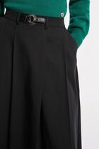 High-waisted flared skirt black women