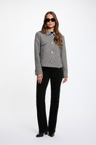 Short jacket with tailored collar multicolor women