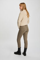 Straight trousers khaki green women