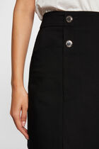 Jupe courte à boutons noir femme
