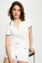Short-sleeved jumper white women