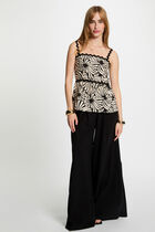Printed top with straps multicolor women