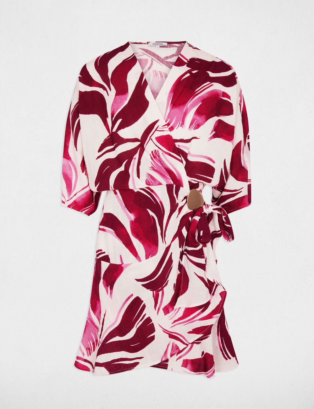 Pleated wrap dress multicolor women