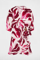Pleated wrap dress multicolor women