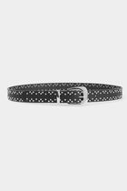 Studded slim belt black women