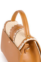 Braided bag beige women
