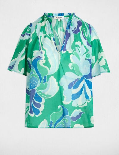 Short-sleeved blouse multicolor women