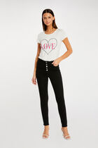 Short-sleeved t-shirt ecru women