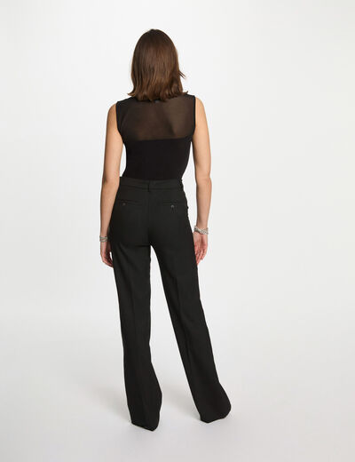 Sleeveless vest top black women