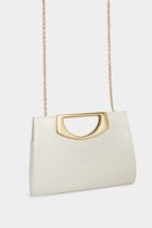 Clutch bag with croc effect white women