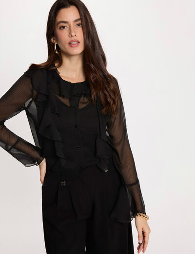 Flowy shirt black women