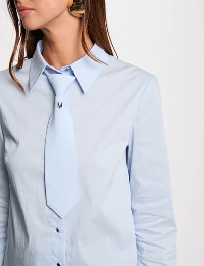 Long sleeve shirt sky blue women