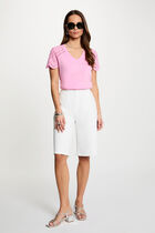 High-waisted wide shorts white women