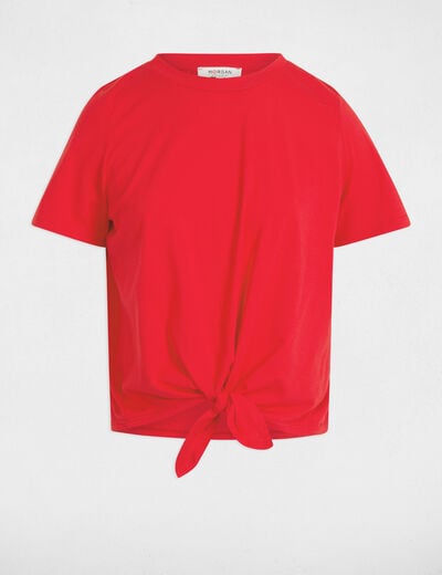 T-shirt manches courtes rouge femme