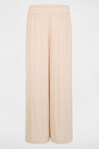 Flowy wide-leg trousers light beige women
