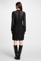 Robe courte moulante dentelle noir femme