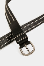 Belt with studs and perforations black women