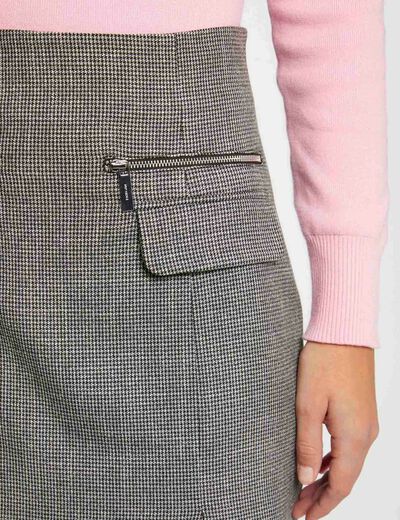 Mini skirt houndstooth print multico ladies'