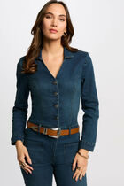 Wide leg denim jumpsuit raw denim women